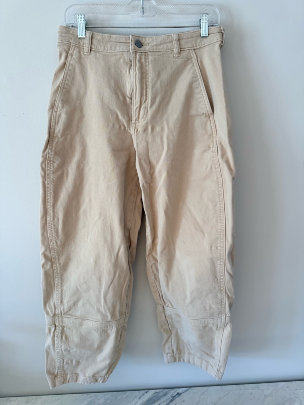 Everlane Utility Barrel Pants Cream Beige